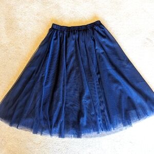 Riche Glamour Tulle Midi Skirt